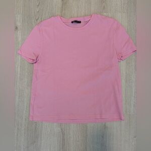 Zara Soft Pink Crew Neck Tee